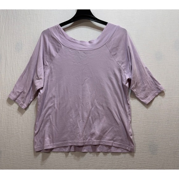 Venezia Top Size 18‎ 20 Women's Lavender Rose Print 3/4 Sleeve Round Neck Casual - Picture 2 of 7